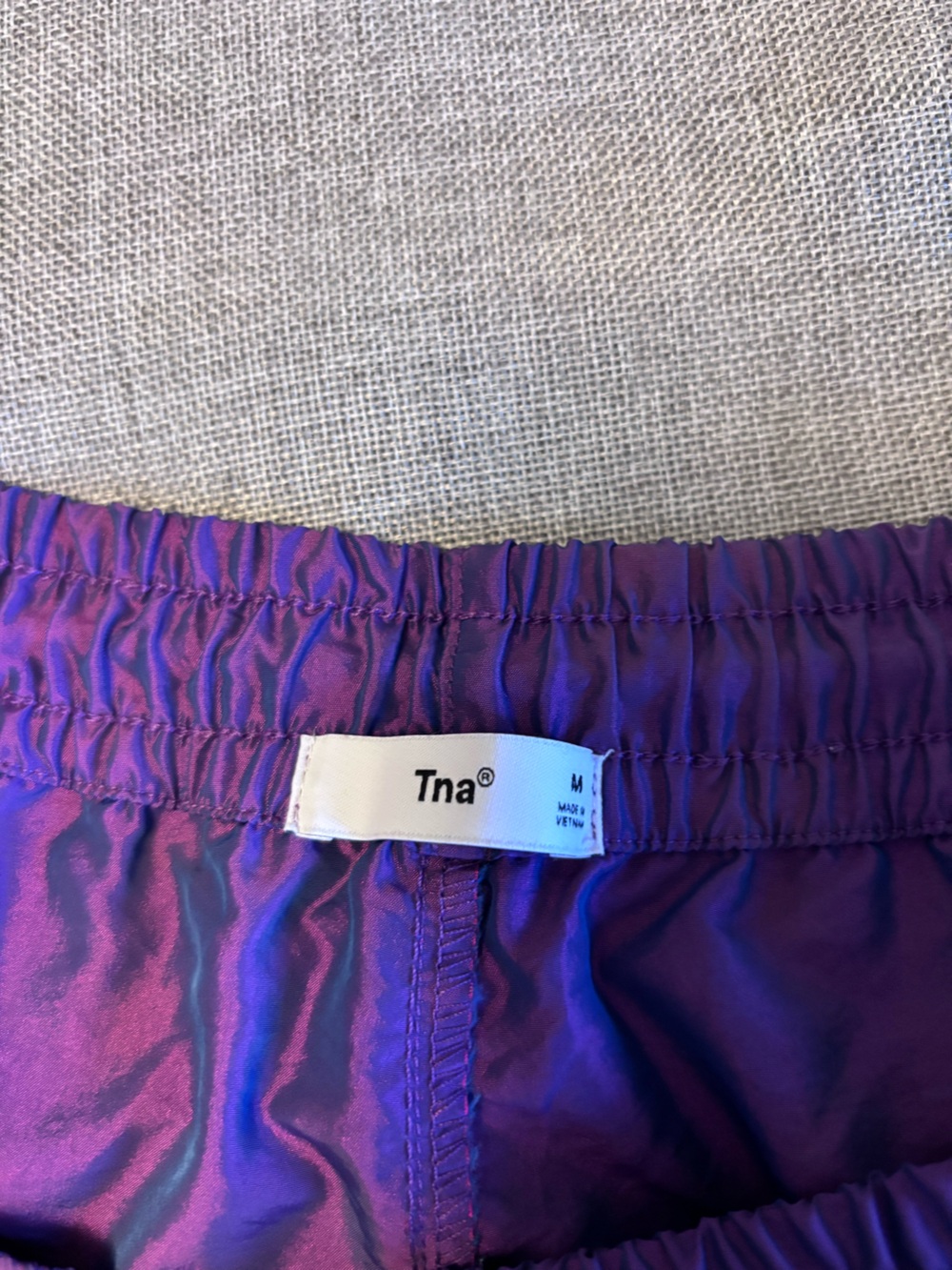 TNA Iridescent Purple Shorts, Sz M - Picture 4 of 11